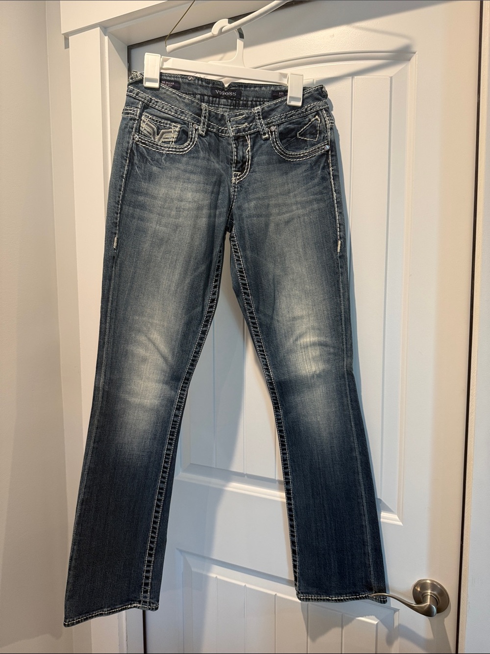 Vigoss Women's Boot Cut Jeans in Washed Blue